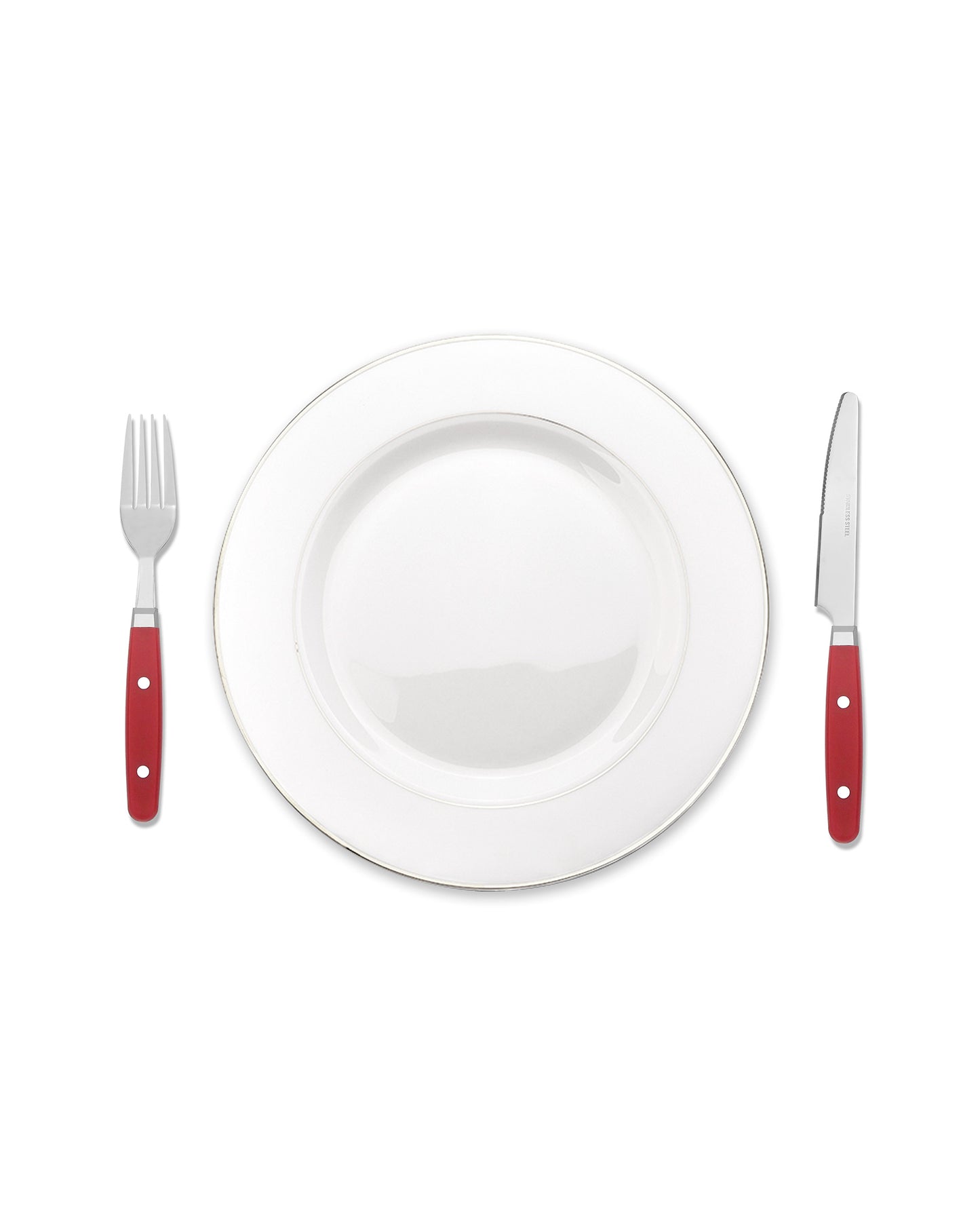 Wholesale Bulk Lot of 10 Bon Henley 16-Piece Stainless Steel Cutlery Sets - Red
