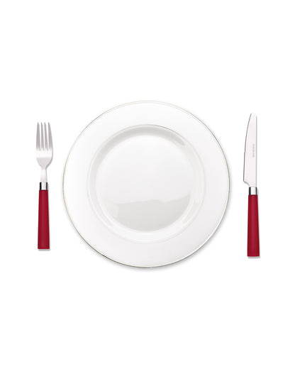 Bon Florentine 16-Piece Stainless Steel Cutlery Set - Red