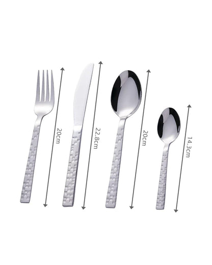 Bon Emerald 24-Piece Stainless Steel Cutlery Set