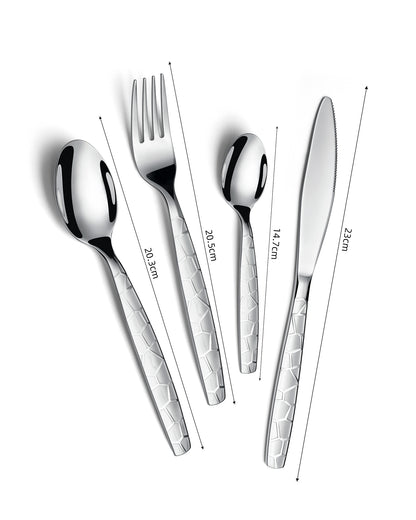 Wholesale Bulk Lot of 10 Bon Mosaic 24-Piece Stainless Steel Cutlery Sets