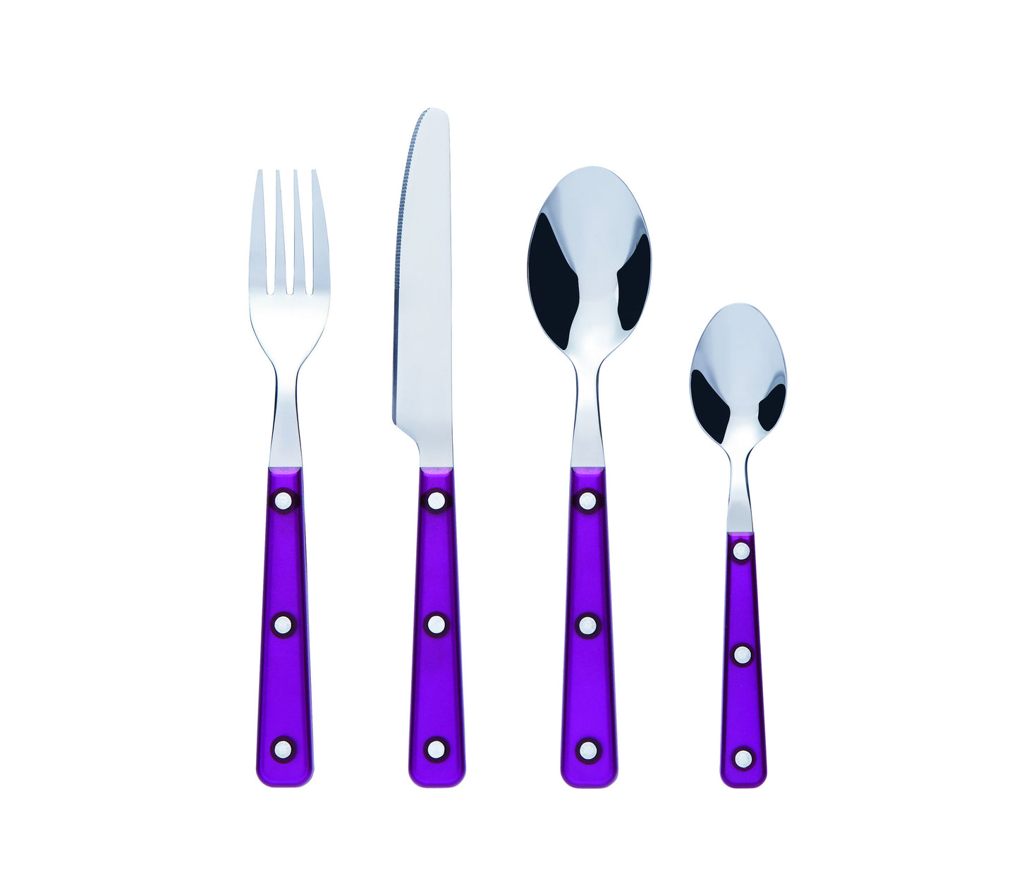 Bon Sabrina 16-Piece Stainless Steel Cutlery Set - Purple
