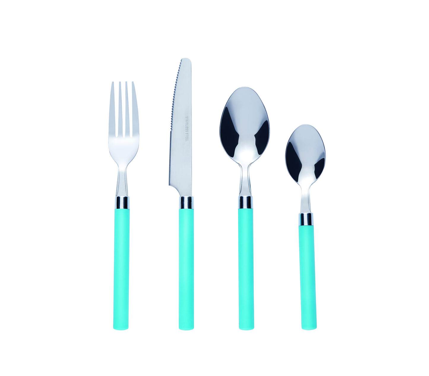 Bon Funnel 16-Piece Stainless Steel Cutlery Set - Blue