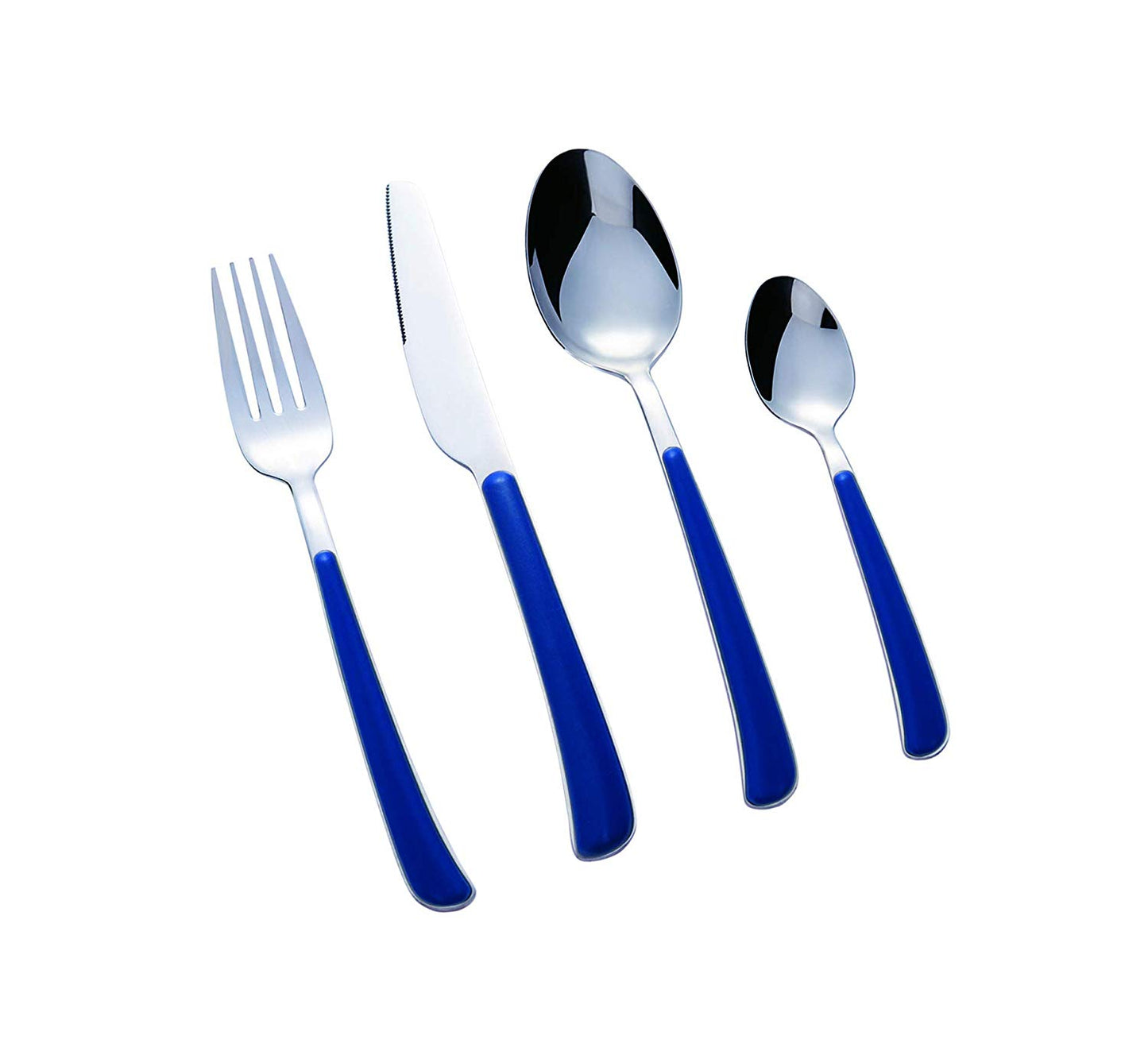 Bon Wiry 16-Piece Stainless Steel Cutlery Set - Blue