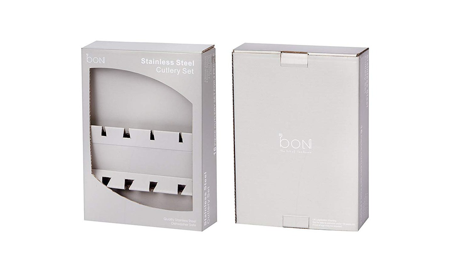 Bon Henley 16-Piece Stainless Steel Cutlery Set - Grey