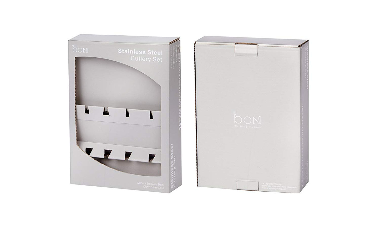 Bon Float 16-Piece Stainless Steel Cutlery Set - Grey/White Dot