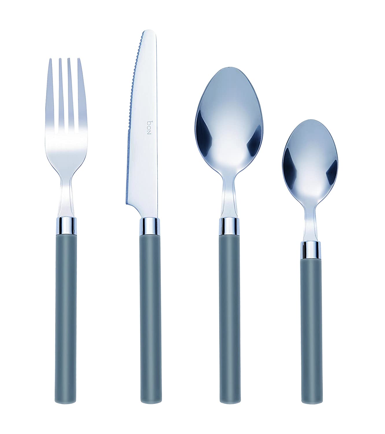 Bon Funnel 16-Piece Stainless Steel Cutlery Set - Grey